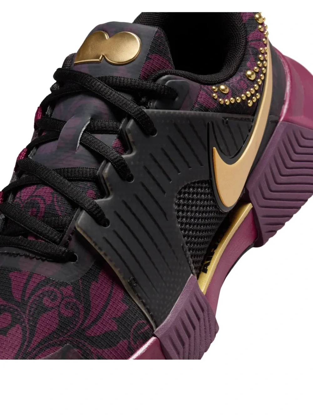 Nike HQ2553 601) Wmns Sz 6Nike W Zoom GP Challenge 1 Osaka HC Bordeaux Gold Bl
